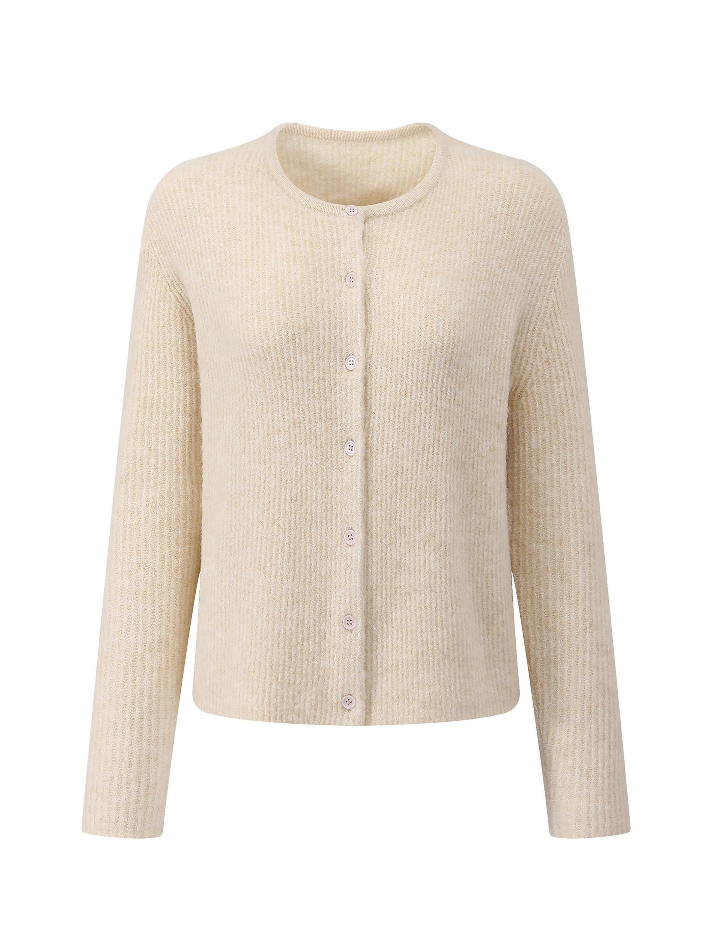 SASSYCLASSY Strickjacke‌‌‌‌‌‌‌‌ in Beige: Vorderseite