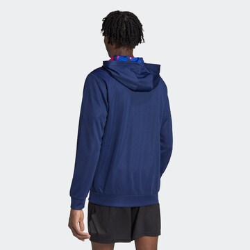 ADIDAS PERFORMANCE Sportsweatjacke 'Train Essentials Seasonal ' in Blau