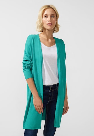 STREET ONE Knit Cardigan in Green: front