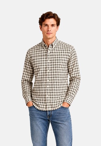 GANT Regular fit Skjorta i beige: framsida