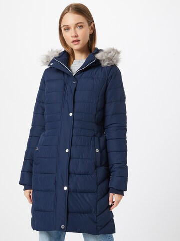 HOLLISTER Zimní kabát – modrá: přední strana