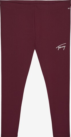 Tommy Jeans Curve Skinny Leggings in Red: front