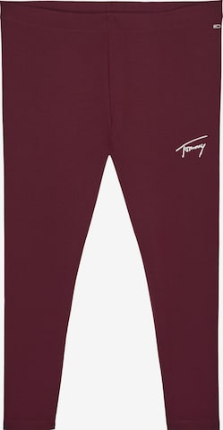 Tommy Jeans Curve Skinny Leggings in Red: front