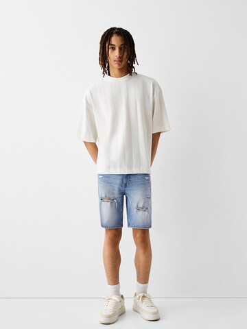 Bershka Regular Shorts in Blau