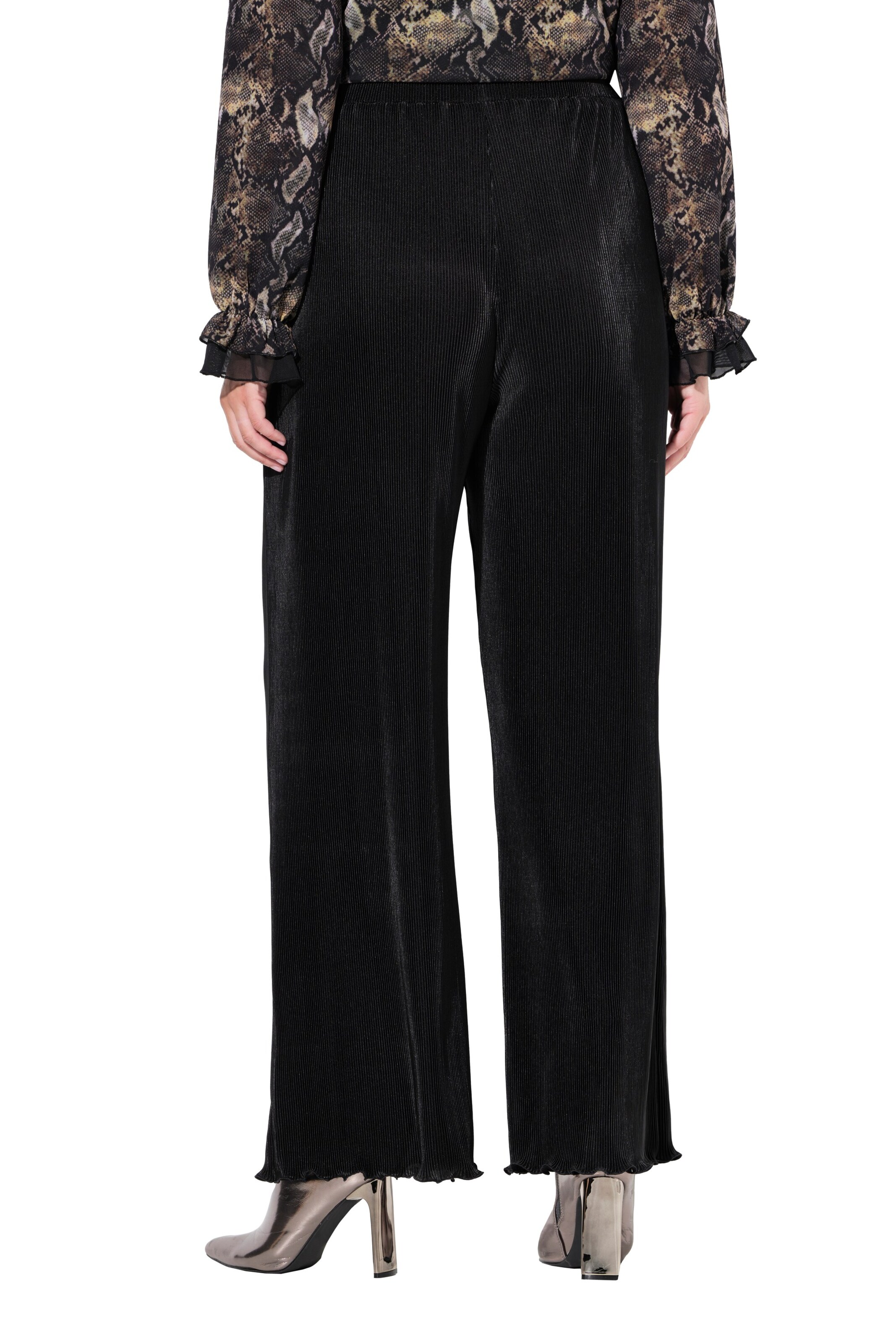 MIAMODA Wide Leg Hose in Schwarz