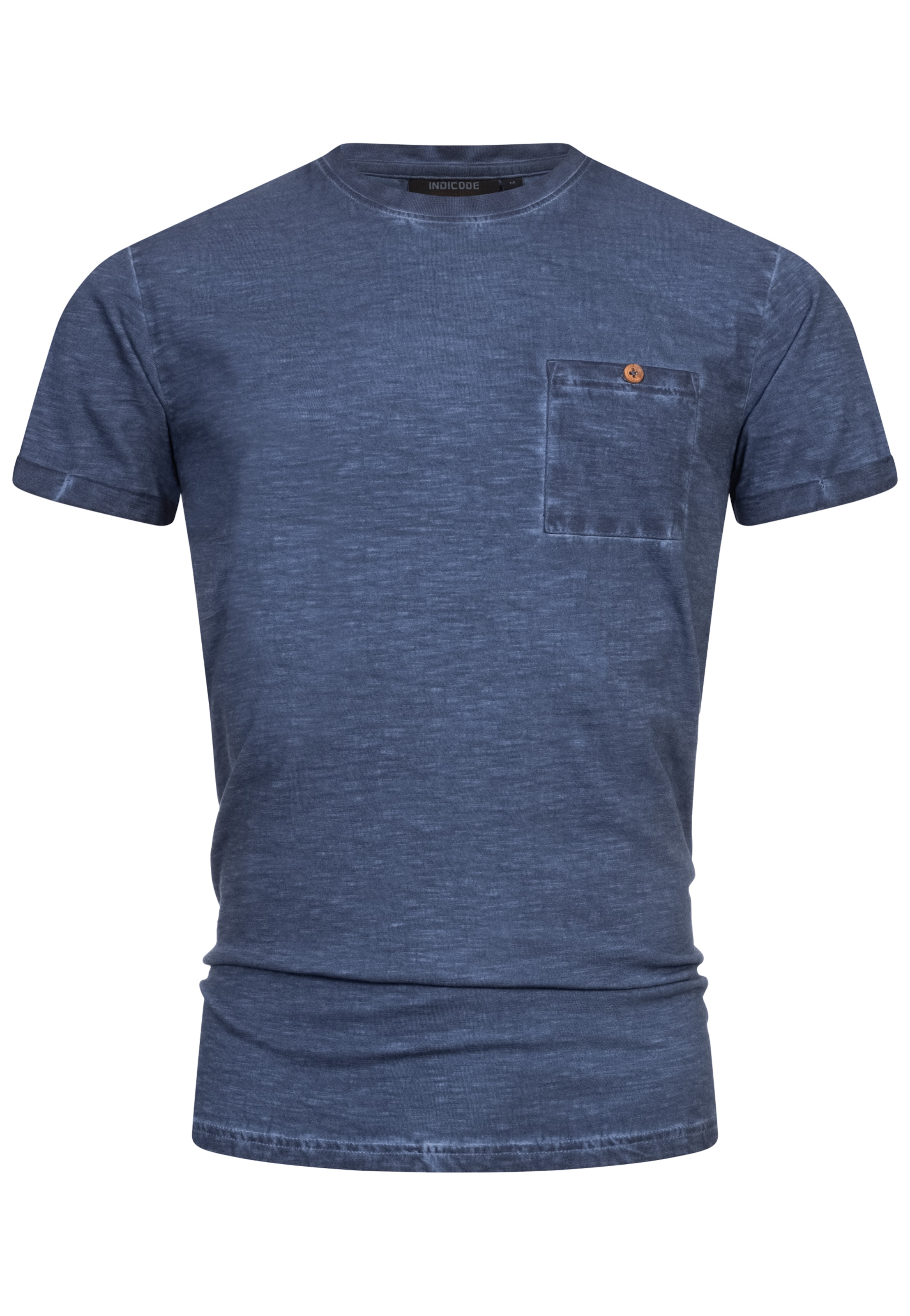 T-Shirt INDICODE JEANS en bleu : devant