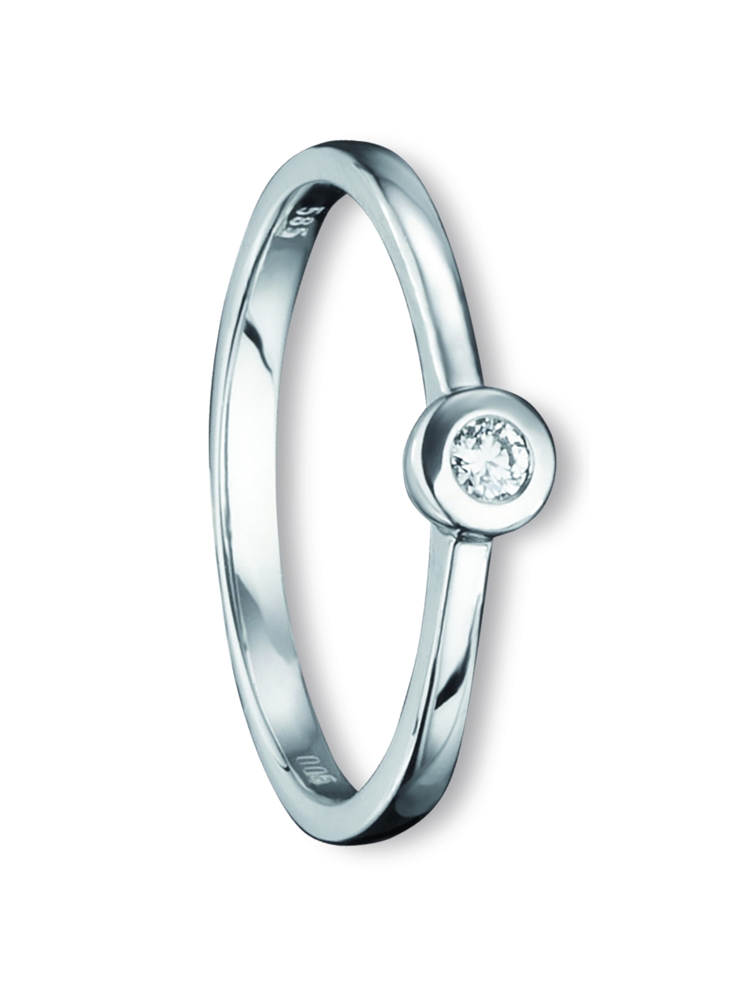 ONE ELEMENT Ring in Silber: Vorderseite