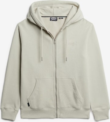 Superdry Zip-Up Hoodie 'Essential' in Grey: front