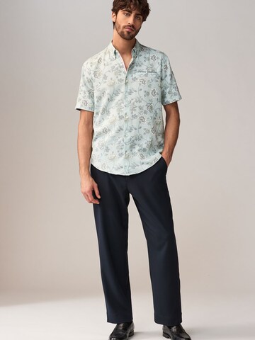 Next Regular fit Button Up Shirt in Blue