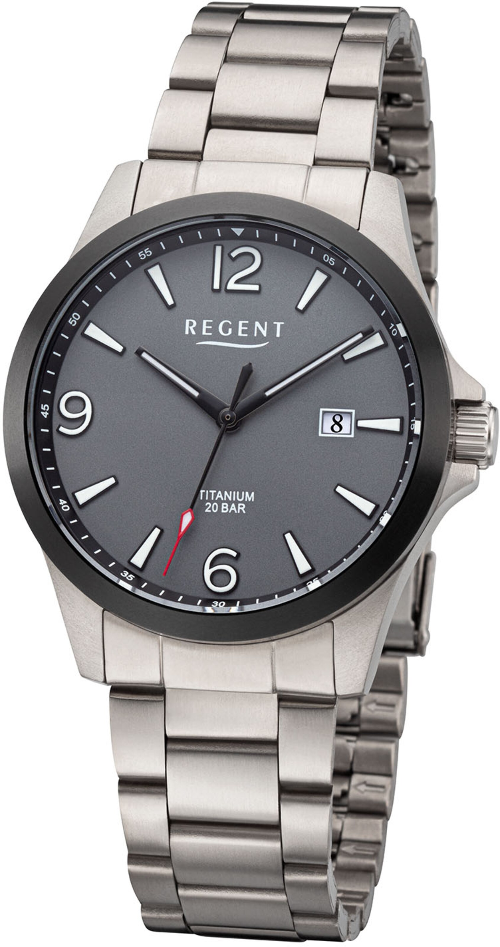 REGENT Analog Watch in Silver: front