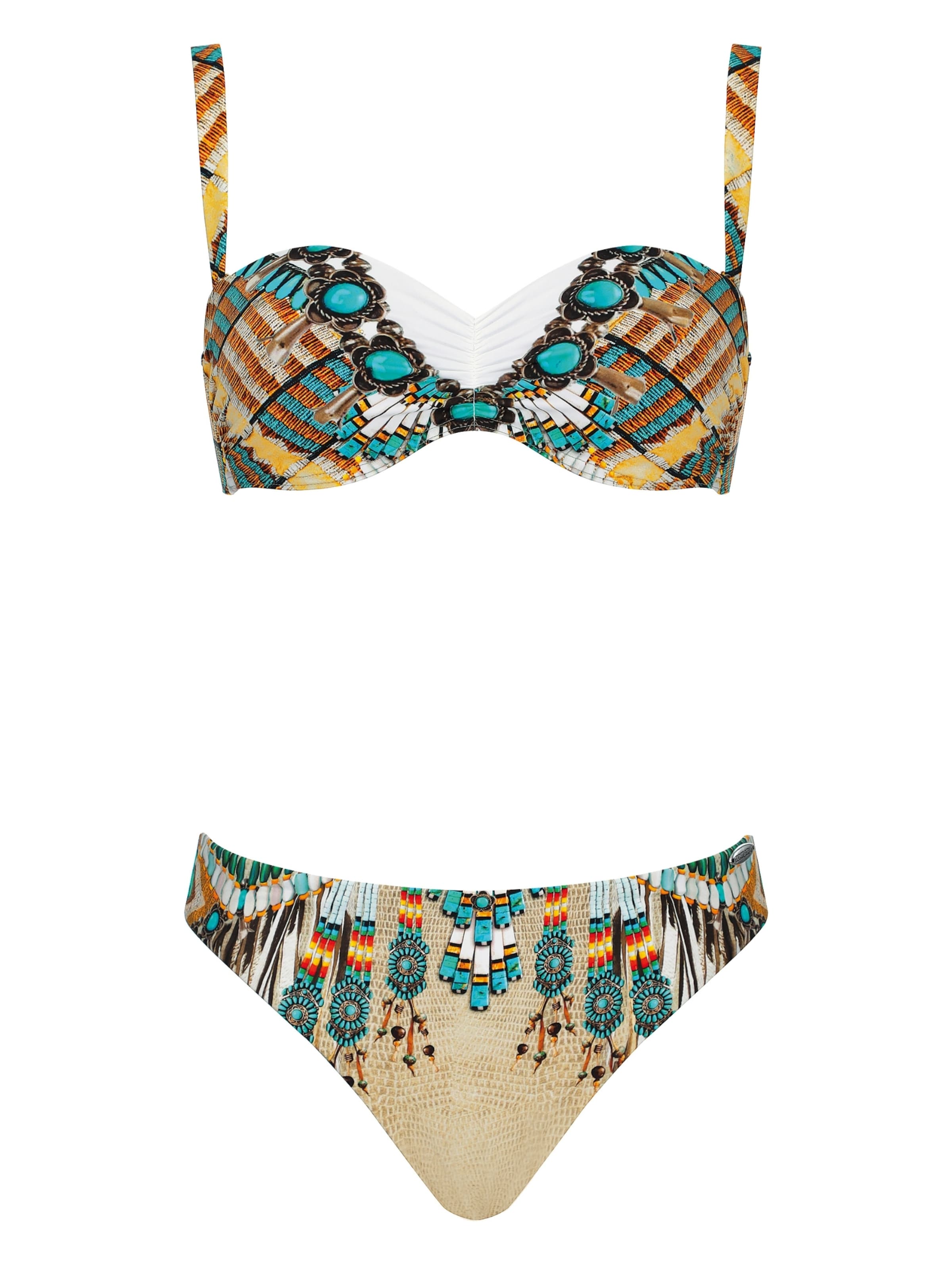 SUNFLAIR Bandeau Bikini in Braun: Vorderseite