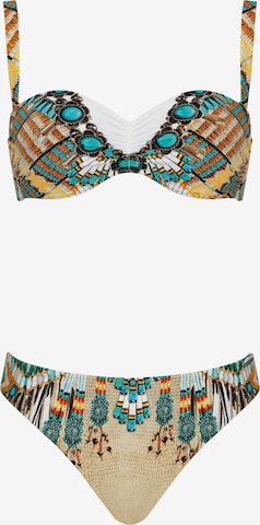 SUNFLAIR Bandeau Bikini in Braun: Vorderseite