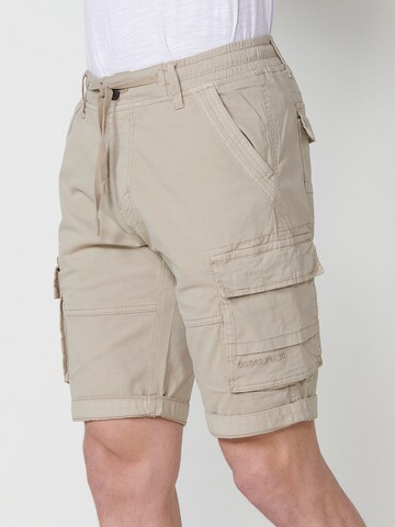 Regular Pantalon cargo KOROSHI en beige : devant