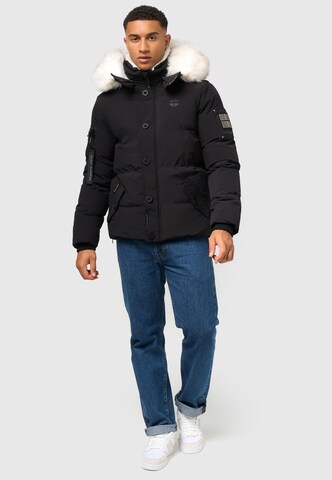STONE HARBOUR Зимняя куртка 'Halvaar' в Черный: спереди