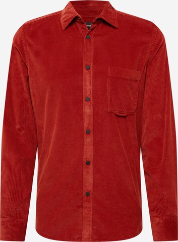 BOSS Regular fit Button Up Shirt 'Riou' in Red: front