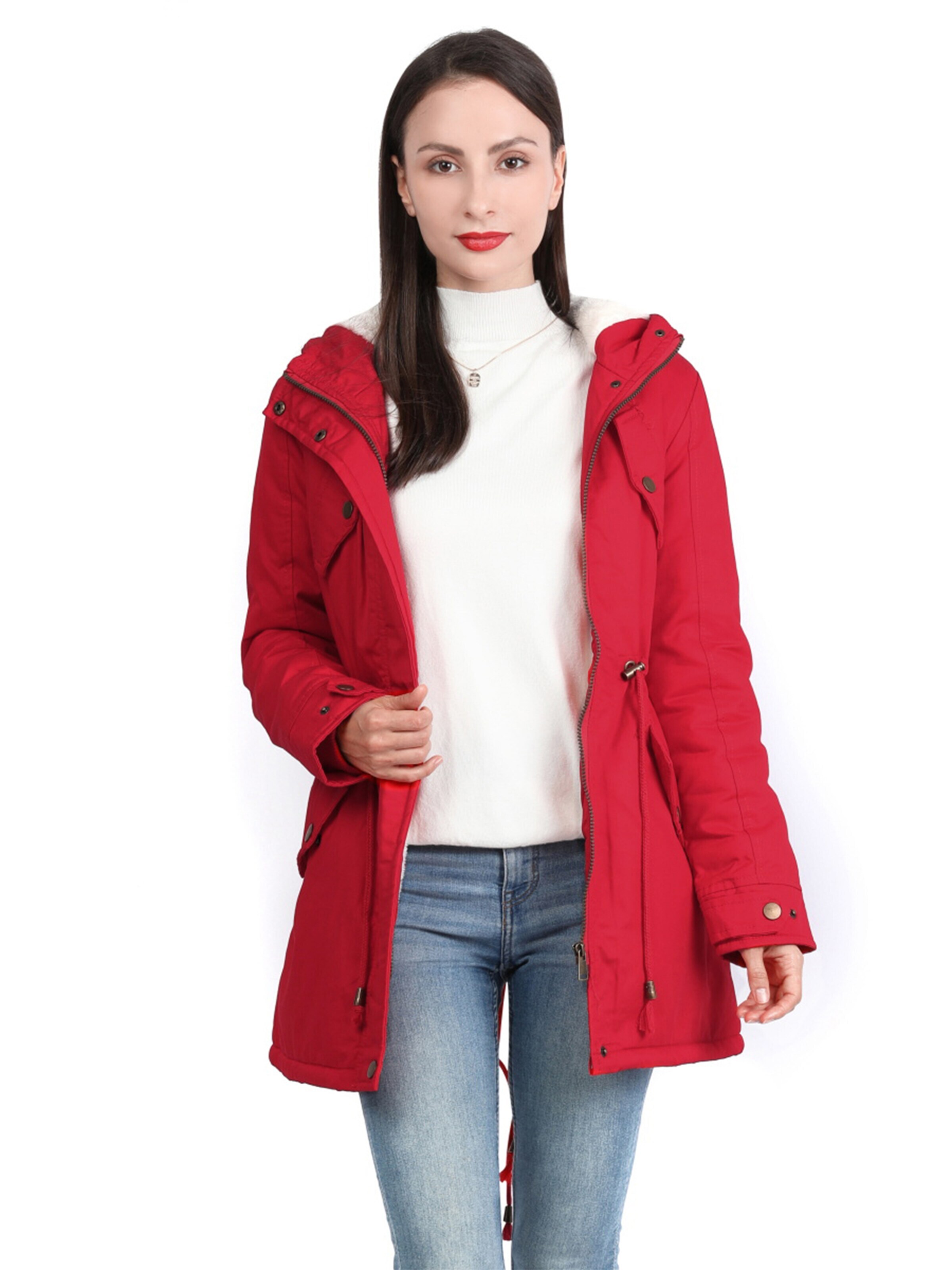 YOUTHUP Winter Jacket in Red