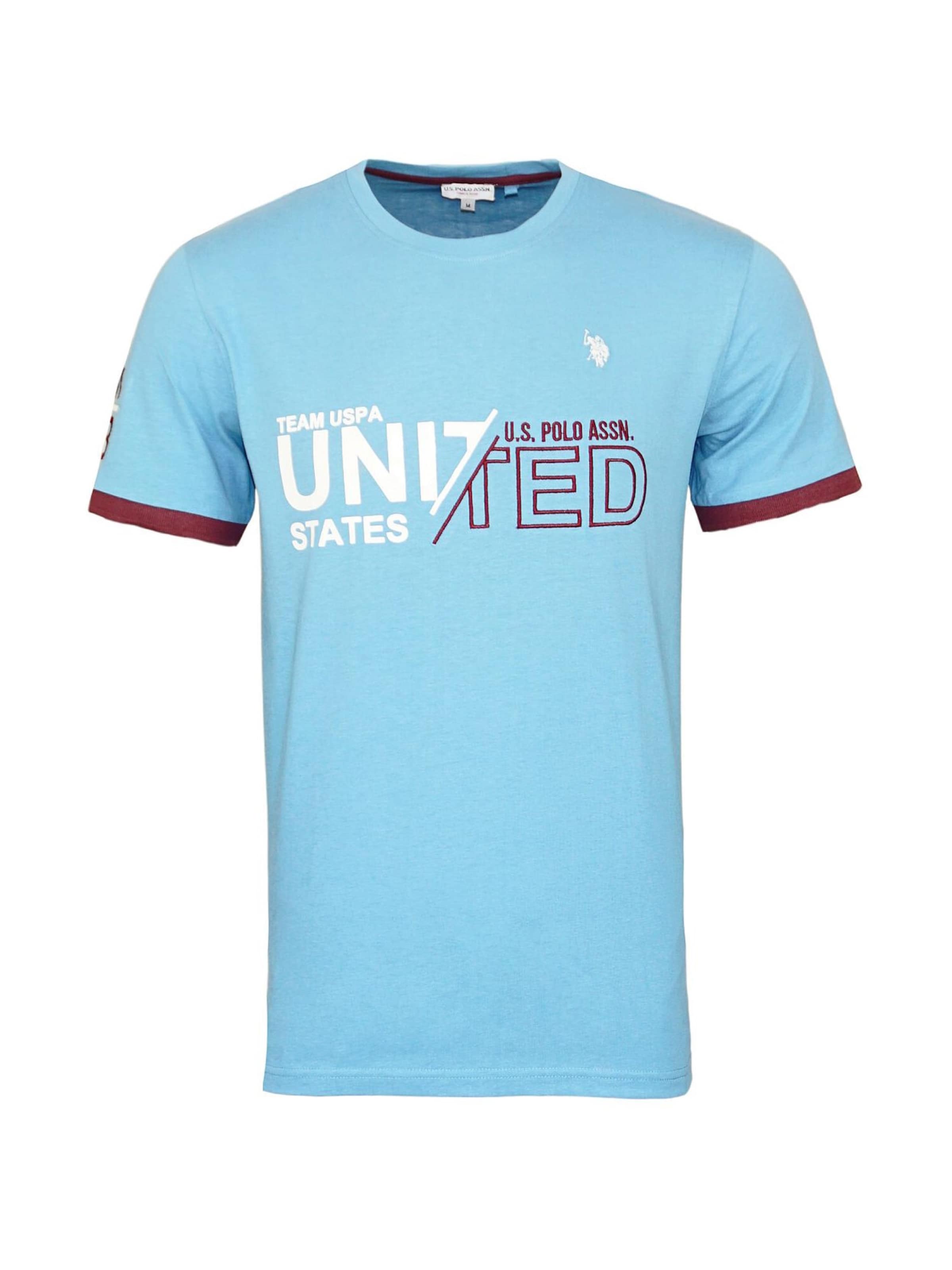 U.S. POLO ASSN. Shirt in Light blue / Red / White, Item view