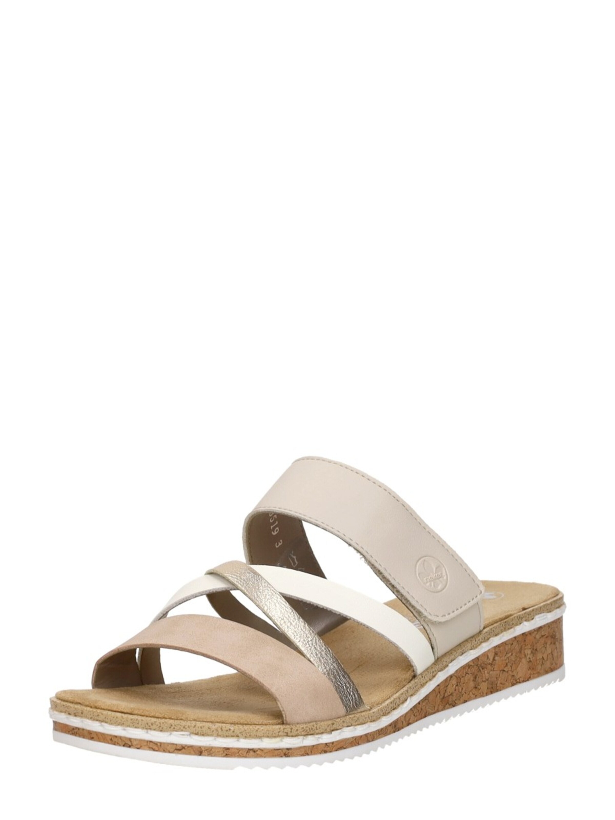 Rieker Huisschoenen 'Open Teen' in Beige: voorkant