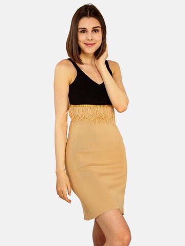 TOOche Dress 'Federkleid' in Brown: front