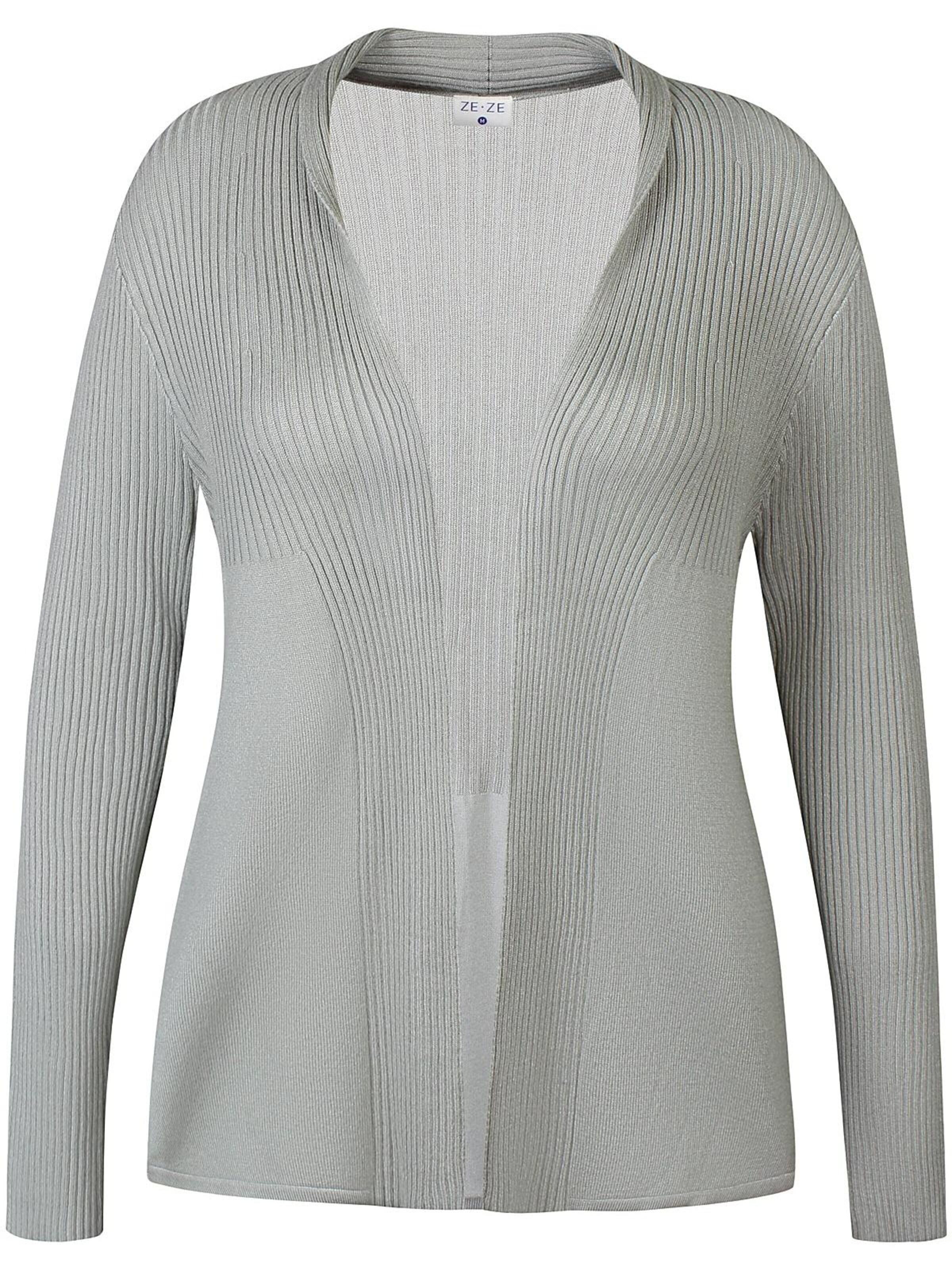 ze-ze Strickjacke 'Florian 723'‌‌‌‌ in Grün: Vorderseite