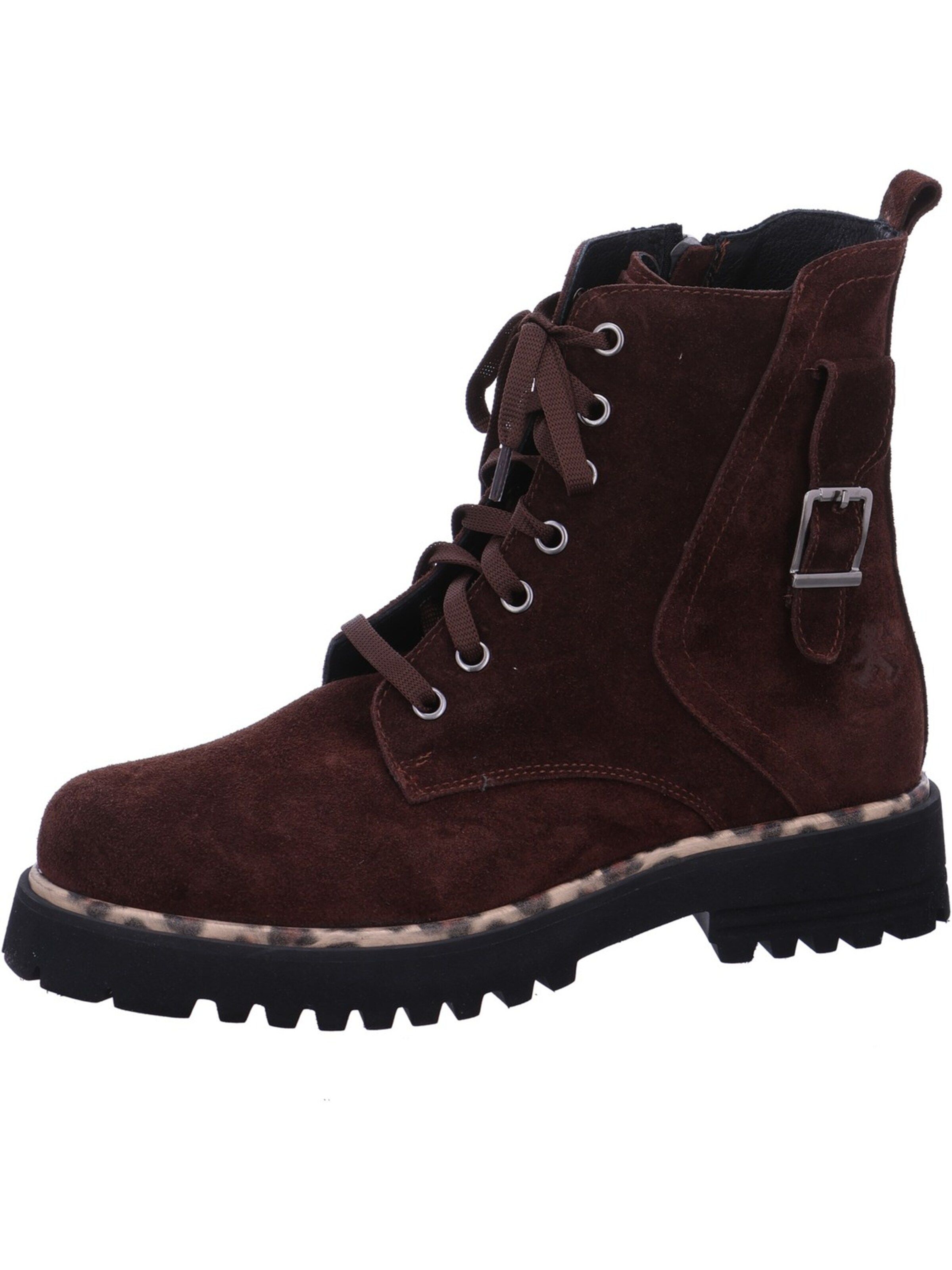 2GO FASHION Lace-Up Ankle Boots in Brown: front