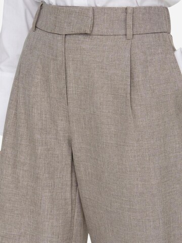 Wide leg Pantaloni con piega frontale 'Onllinda Hw Str Mel Pants Tlr Noos 15336761' di ONLY in grigio