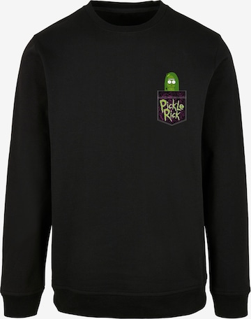 Sweat-shirt 'Rick and Morty Pickle Rick' F4NT4STIC en noir : devant