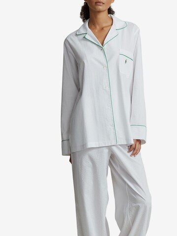 Pyjama ' Madison PJ Set - Summer Soft Seersucker ' Polo Ralph Lauren en blanc