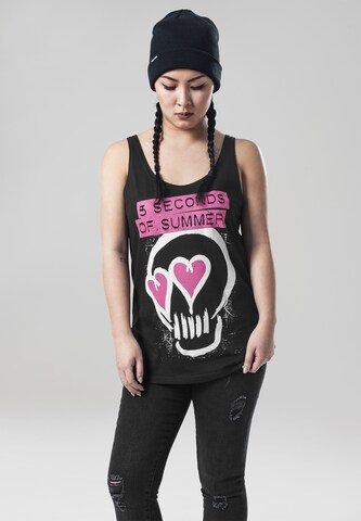 Merchcode Top 'Five Seconds of Summer Skull' in Zwart: voorkant