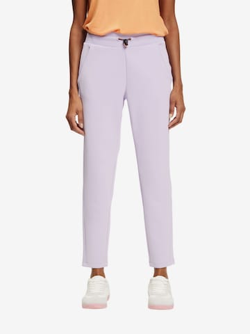Coupe slim Pantalon ESPRIT en violet : devant
