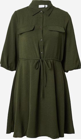 VILA Košilové šaty 'TIFF' – zelená: přední strana