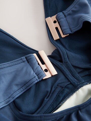 Next Bustier Badpak in Blauw