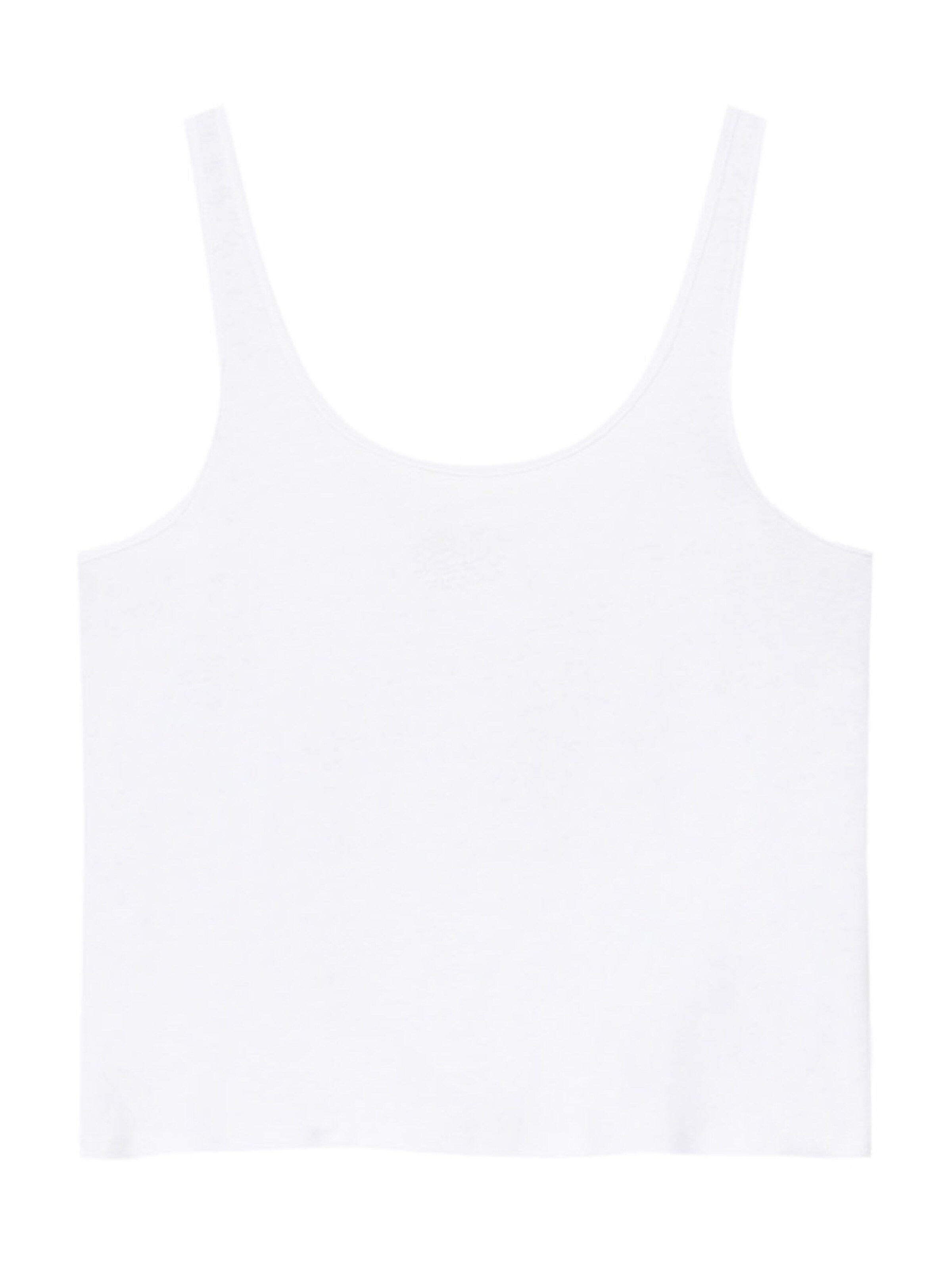 Pull&Bear Top in Wit: voorkant