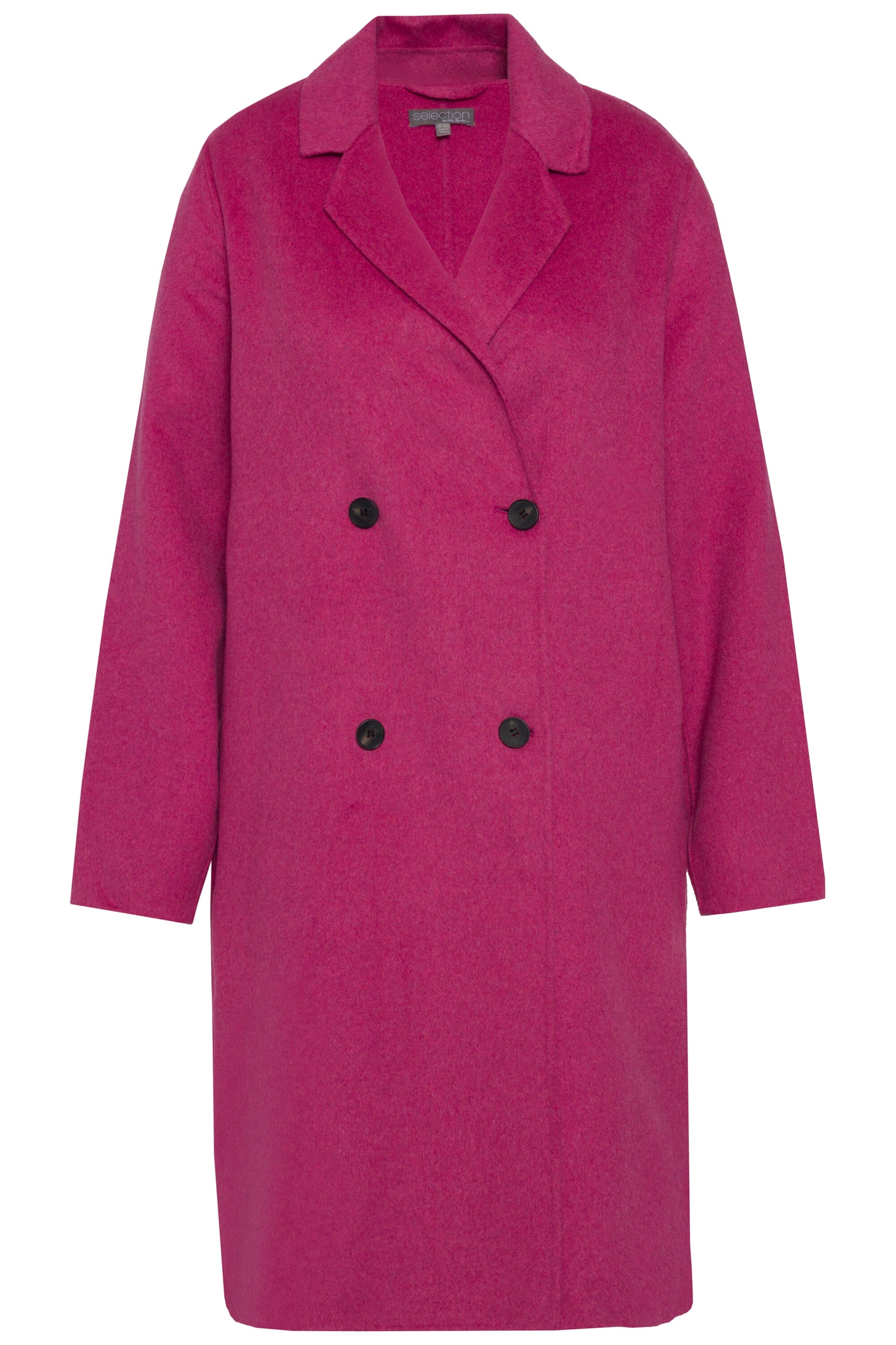 Ulla Popken Between-seasons coat in Pink: front