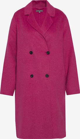 Ulla Popken Between-Seasons Coat in Pink: front