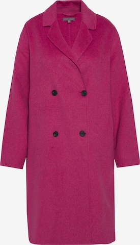 Ulla Popken Winter Coat in Pink: front