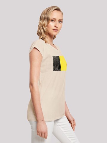 F4NT4STIC Shirt 'Belgium Belgien Flagge' in Beige
