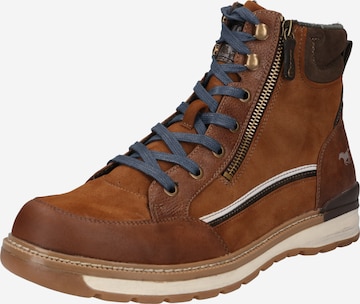 MUSTANG Veterboots in Bruin: voorkant