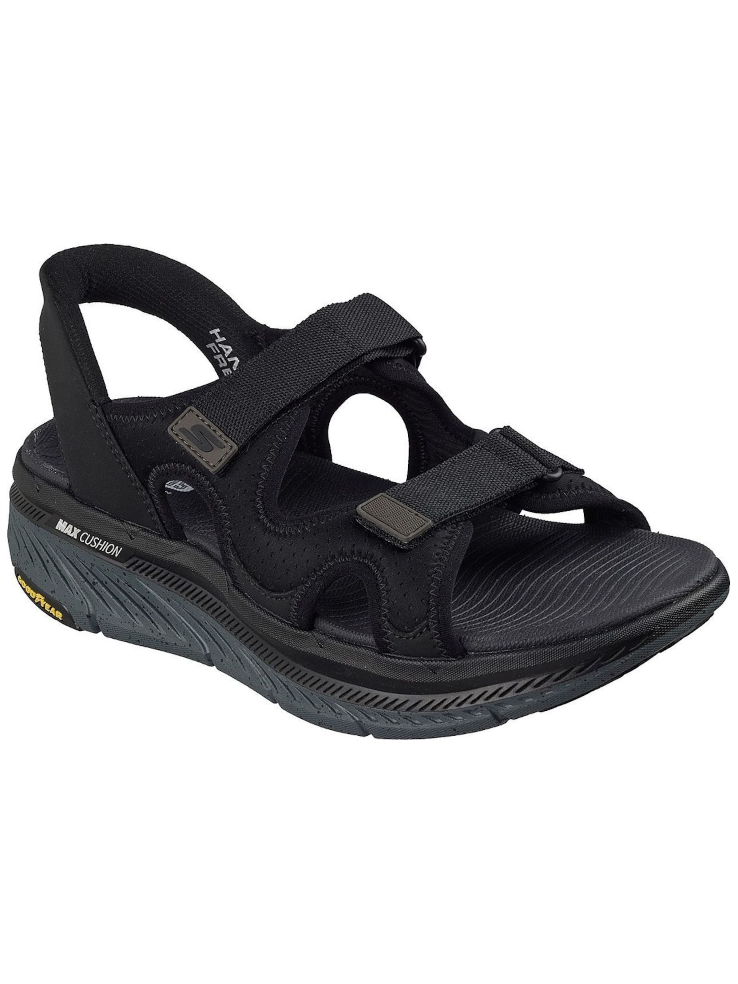 SKECHERS Wandelsandalen 'Skechers Max Cushioning Premier 2.0 Sa' in Zwart: voorkant