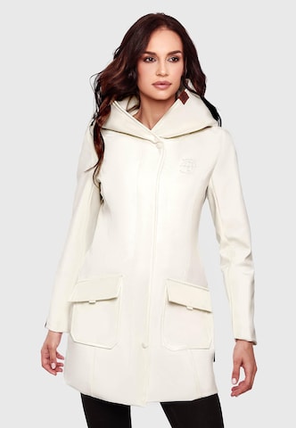 MARIKOO Raincoat 'Mayleen' in White: front