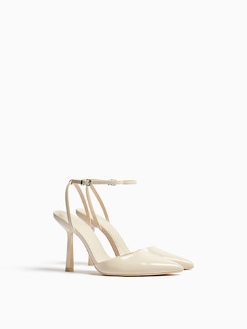 Bershka Slingback Pumps in White