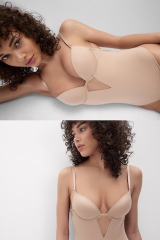 INTIMISSIMI Bodysuit 'Sexy Back' in Beige