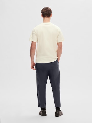 SELECTED HOMME T-Shirt 'Garland' in Beige