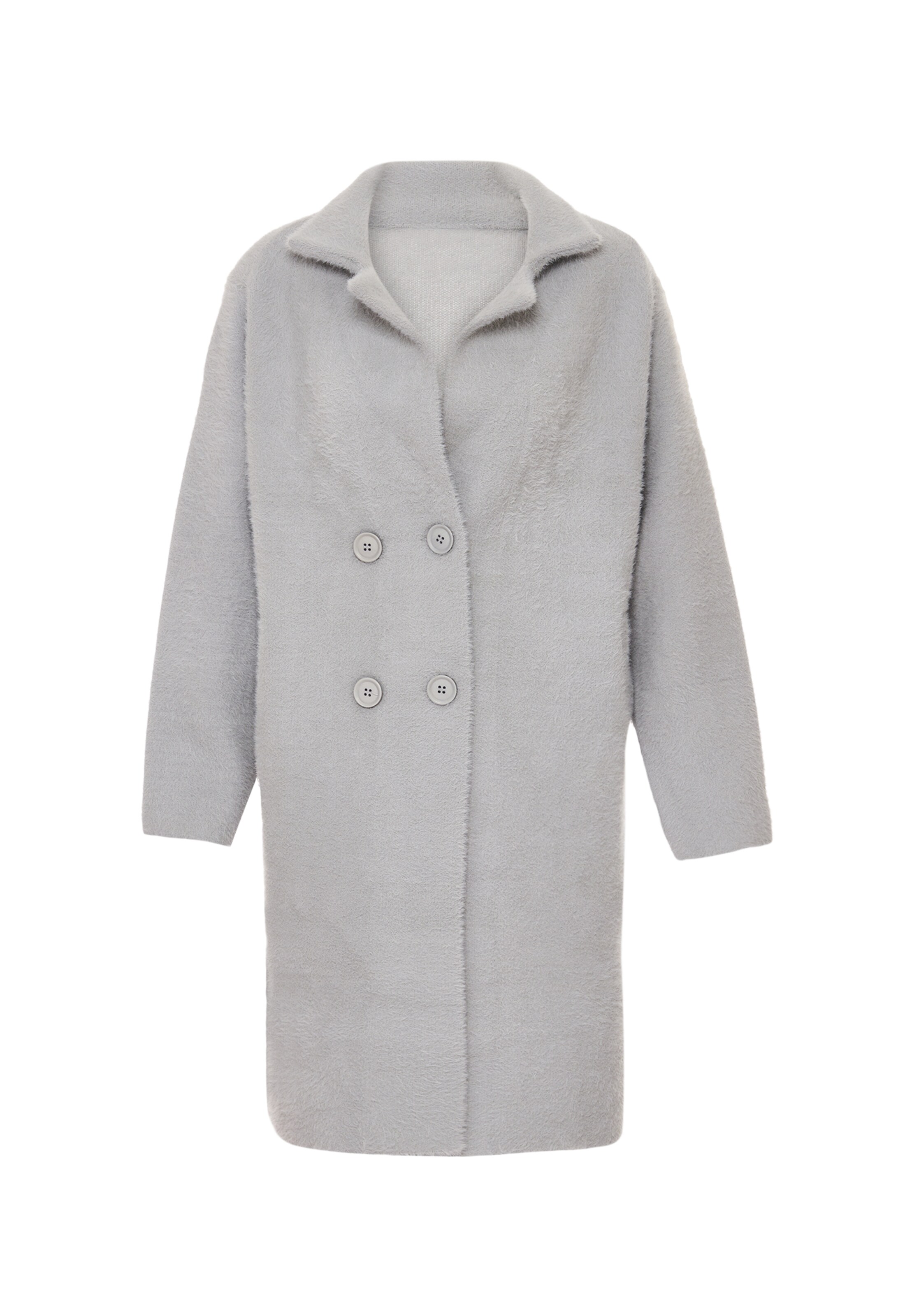 YASANNA - Sobretudo de malha em cinzento: frente