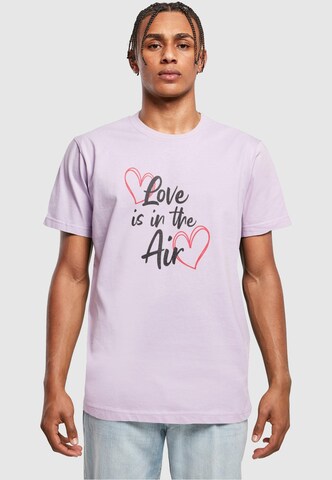 Merchcode Shirt 'Valentines Day - Love is in the Air' in Lila: voorkant