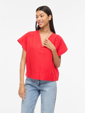 VILA Shirt 'VIPRISILLA' in Rood: voorkant