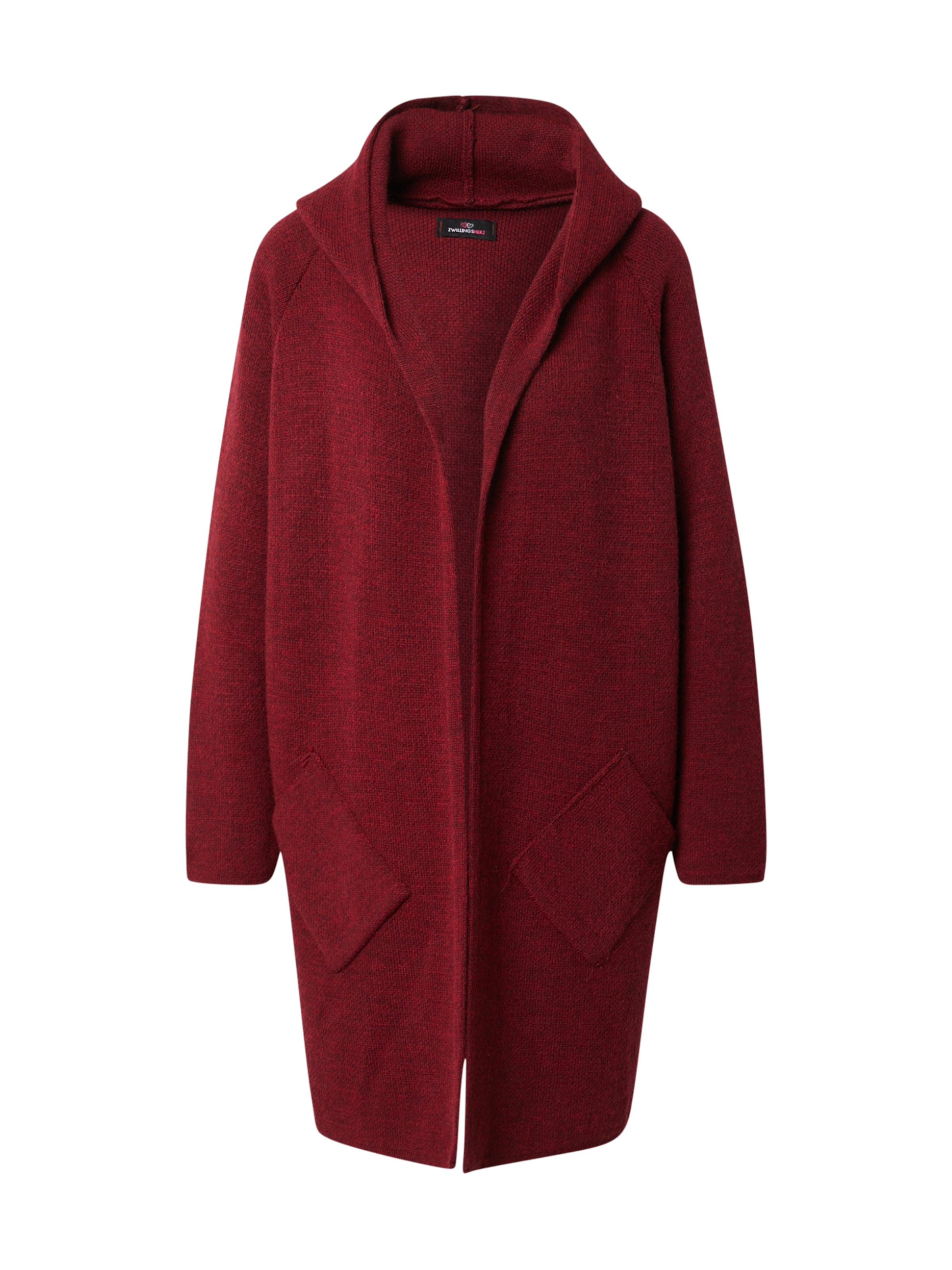 Zwillingsherz Knit Cardigan 'Annabell' in Red: front