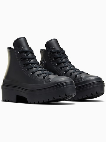CONVERSE Sportschoen 'Converse Chuck Taylor All Star Lugged Heel Leather Platform' in Zwart