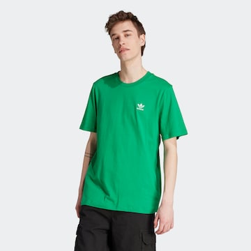 Tricou 'Trefoil Essentials' de la ADIDAS ORIGINALS pe verde: față