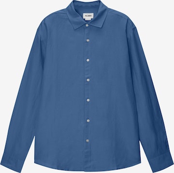 Comfort fit Camicia di Pull&Bear in blu: frontale